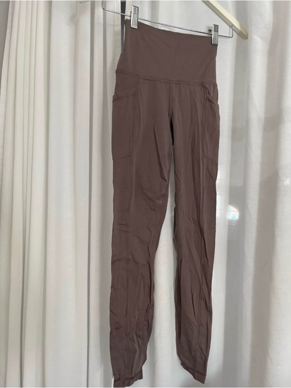 High-Waist Brown Active Leggings